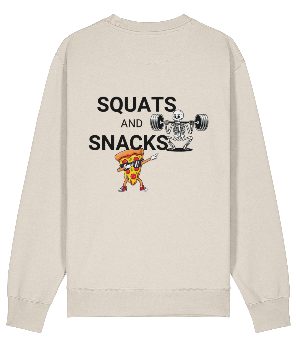 Organic Sweatshirt - Squats for Snacks