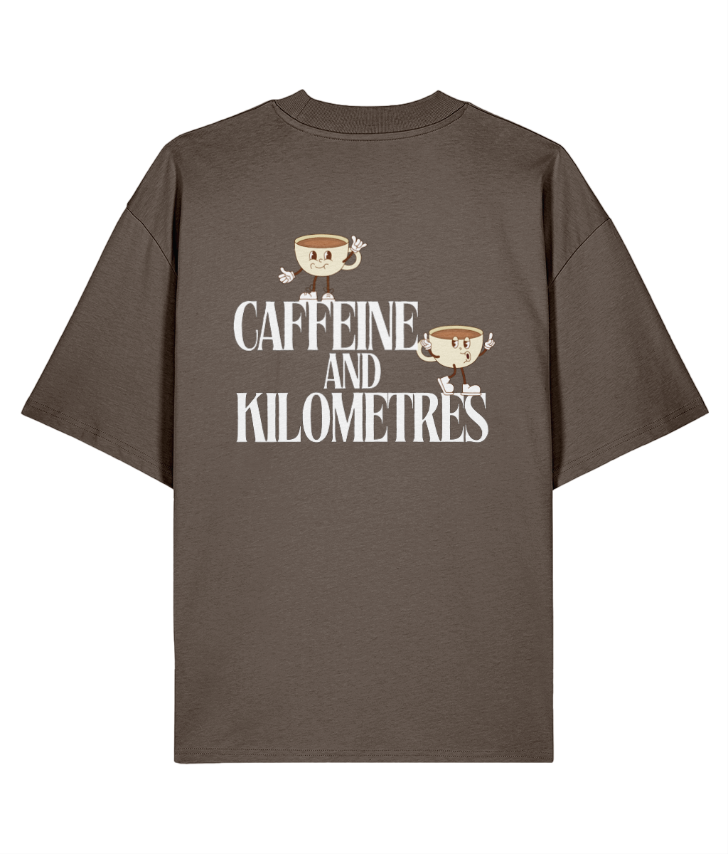 Organic Oversized T-Shirt - Caffeine and Kilometres