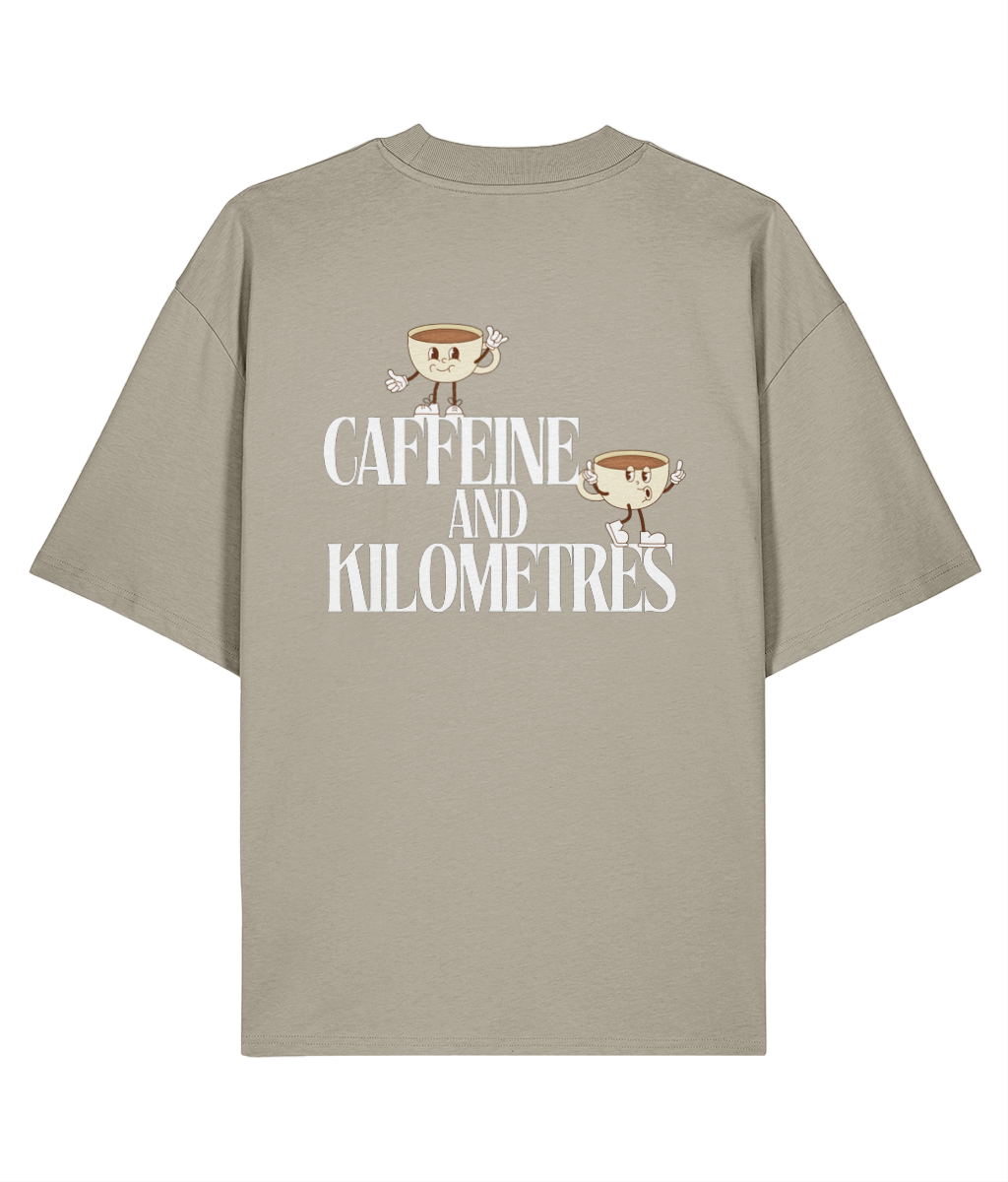 Organic Oversized T-Shirt - Caffeine and Kilometres