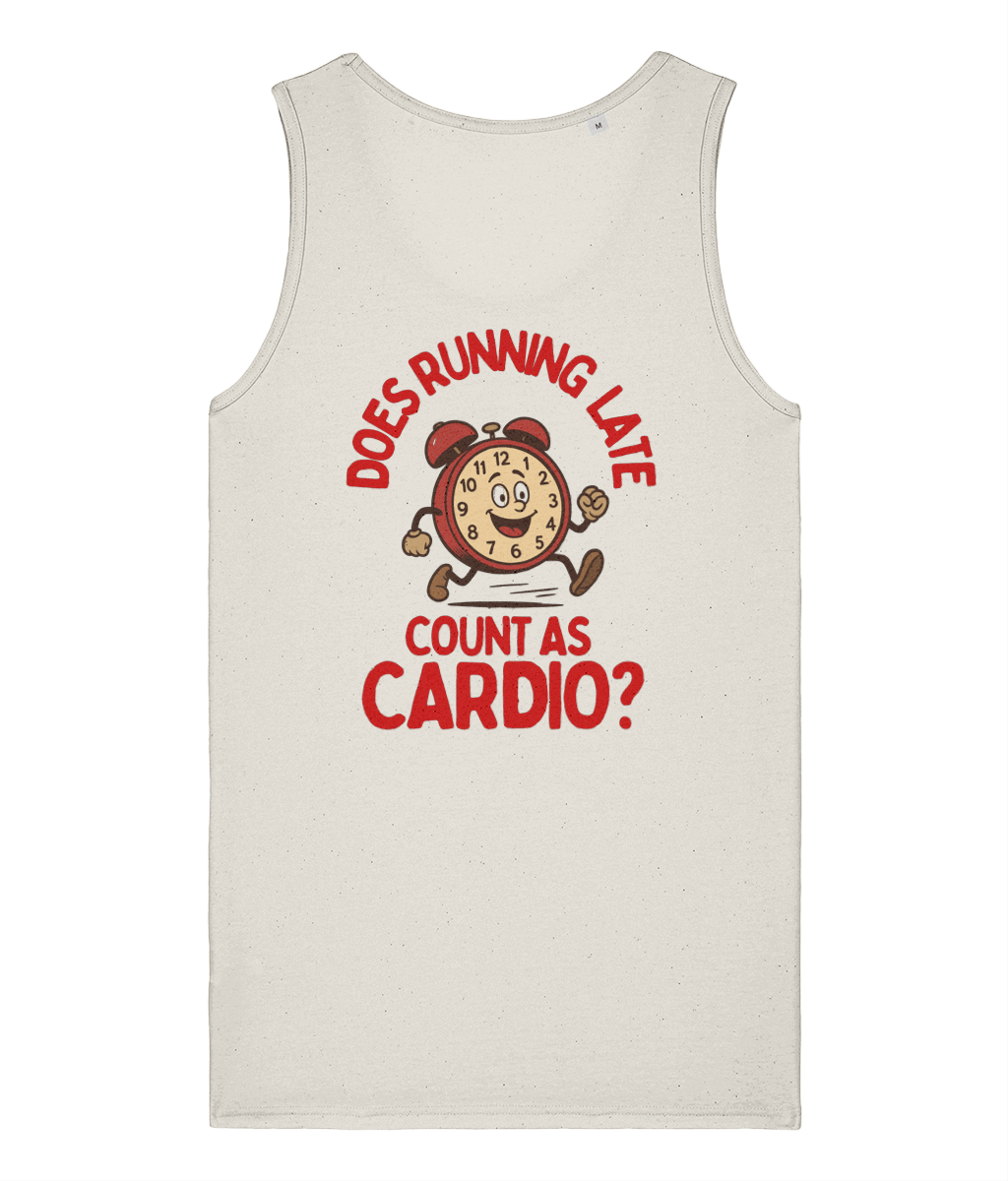 Organic Mens Tank Top - Is Running late Cardio?