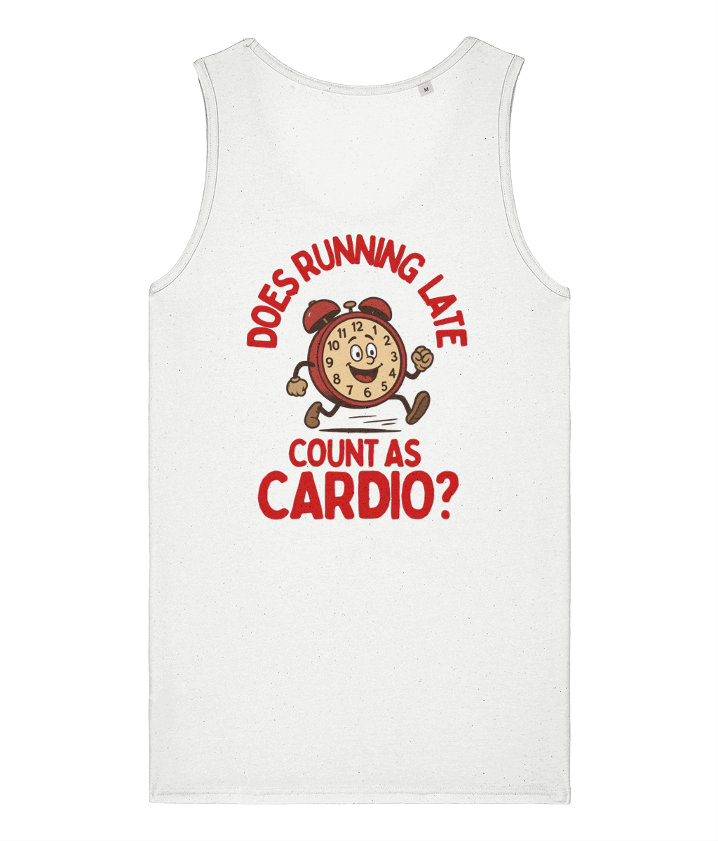 Organic Mens Tank Top - Is Running late Cardio?
